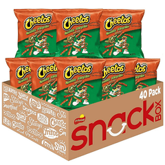 Cheetos Crunchy Cheddar Jalapeno Cheese Flavored Puffed Snacks, 1oz Bags, 40 Count Multipack