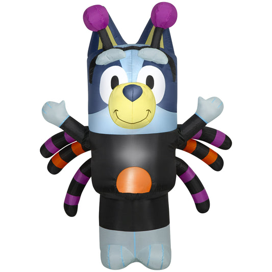 Halloween Airblown Yard Inflatables Bluey in Spider Costume 45.66 in x 37.79 in x 59.84 in 3.13 lb