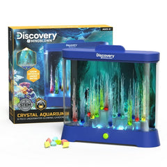Discovery™ #Mindblown Crystal Aquarium 8-Piece Set - Underwater Crystal Growing Garden, LED Lights, Ages 8 years+