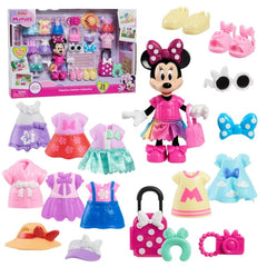 Disney Junior Minnie Mouse Fabulous Fashion Collection Articulated Doll and Accessories, 22-pieces Baby and Toddler Toys