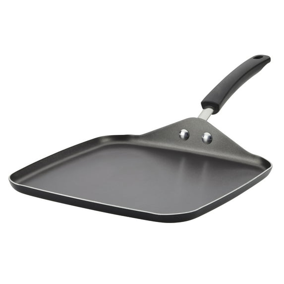 Farberware Easy Clean Griddle Pan - 11 Inch Nonstick Grill Pan, Dishwasher Safe, Oven Safe to 350°F, Black 
