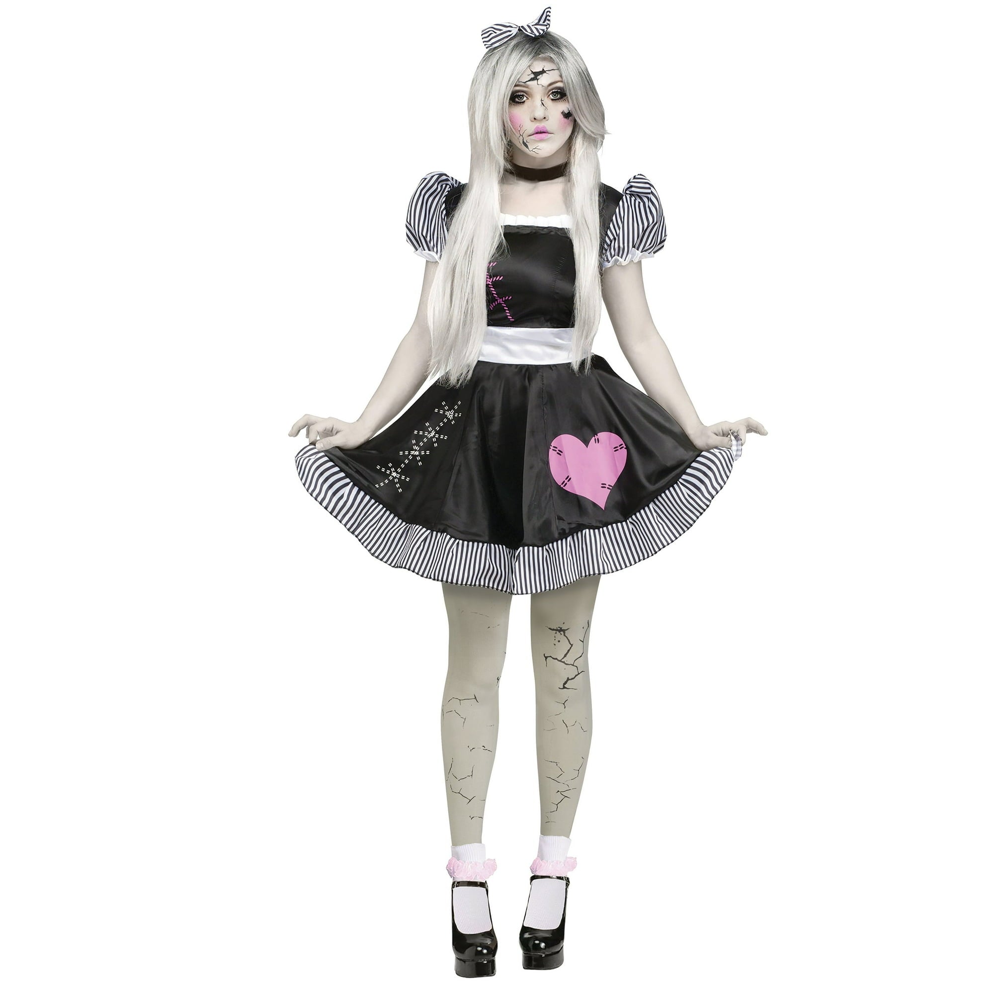 Broken Doll Costume for Adults, Women Size Medium/Large 10-14, by Fun World