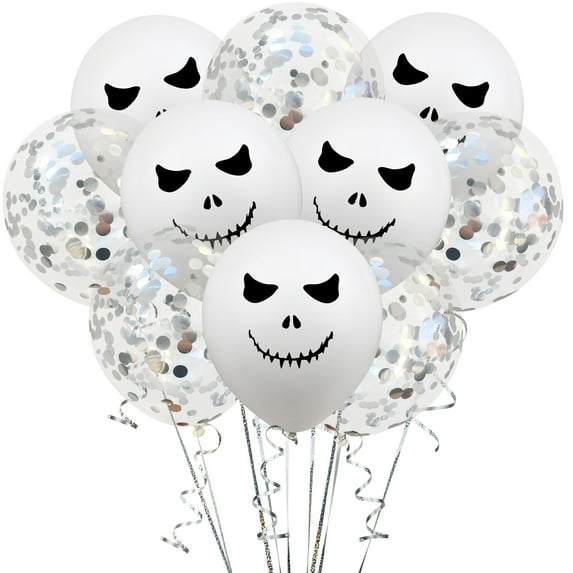KABB 12" Assorted Colors Halloween Balloons, 10 Count