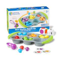 Learning Resources Mini Muffin Match Up Counting Toy Set, Color Sorting, Ages 3