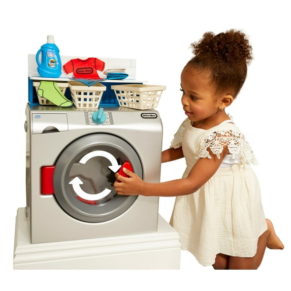 Little Tikes First Washer Dryer, Pretend Play Appliance, Interactive Toy Washing Machine with 11 Accessories, Kids Ages 2+