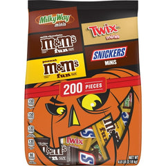 M&M's, Snickers, Twix & Milky Way Chocolate Halloween Candy Variety Pack - 200 Ct Bulk Bag