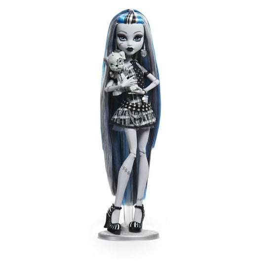 Monster High Doll with Posters, Frankie Stein in Black and White