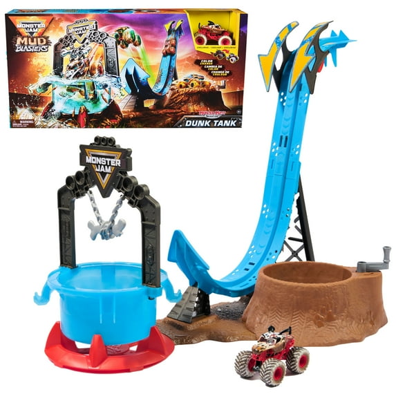Monster Jam Mud Blasters Monster Mutt Dalmatian Dunk Tank Playset