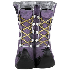 Northlight Witch's Boots with Skull and Spider Details Halloween Decoration - 15" - Purple