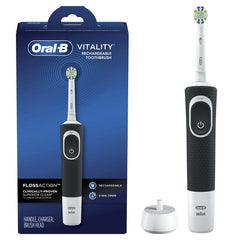 Oral-B Vitality Floss Action Rechargeable Electric Toothbrush, Black, 1 Count