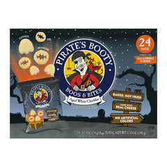 Pirate's Booty Boos & Bites Aged White Cheddar Gluten-Free Trick or Treat Snacks, 0.5 oz Bag, 24 Count