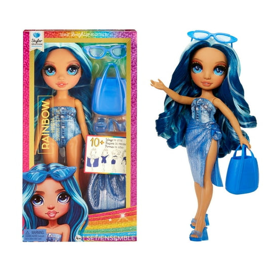 Rainbow High Swim & Style Skyler, Blue 11” Doll, Ages 4-12
