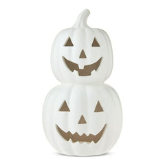Stacked Pumpkins Tabletop Decor, White, 11.25", Halloween by Way To Celebrate