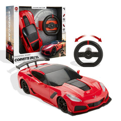 Sharper Image® RC Chevrolet Corvette ZR1, 2.4 GHZ Remote Control Sports Car with Gravity Sensor Steering, 1:16 Scale Model with LED Lights