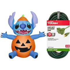 Halloween Yard Inflatables Stitch in Pumpkin Costume Disney 41.33 in x 28.74 in x 53.93 in 3.26 lb