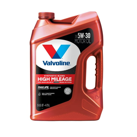 Valvoline High Mileage MaxLife 5W-30 Synthetic Blend Motor Oil 5 QT