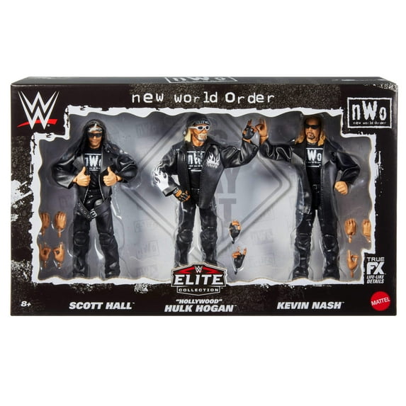 WWE Elite Pack of 3 Action Figures with Accessories, 6-inch Collectible Set (Styles May Vary)