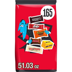 Hershey Assorted Flavored Halloween Candy, Bulk Bag 51.03 oz, 165 Pieces