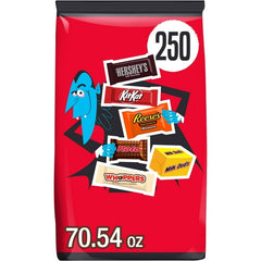 Hershey Assorted Flavored Halloween Candy, Bulk Bag 70.54 oz, 250 Pieces