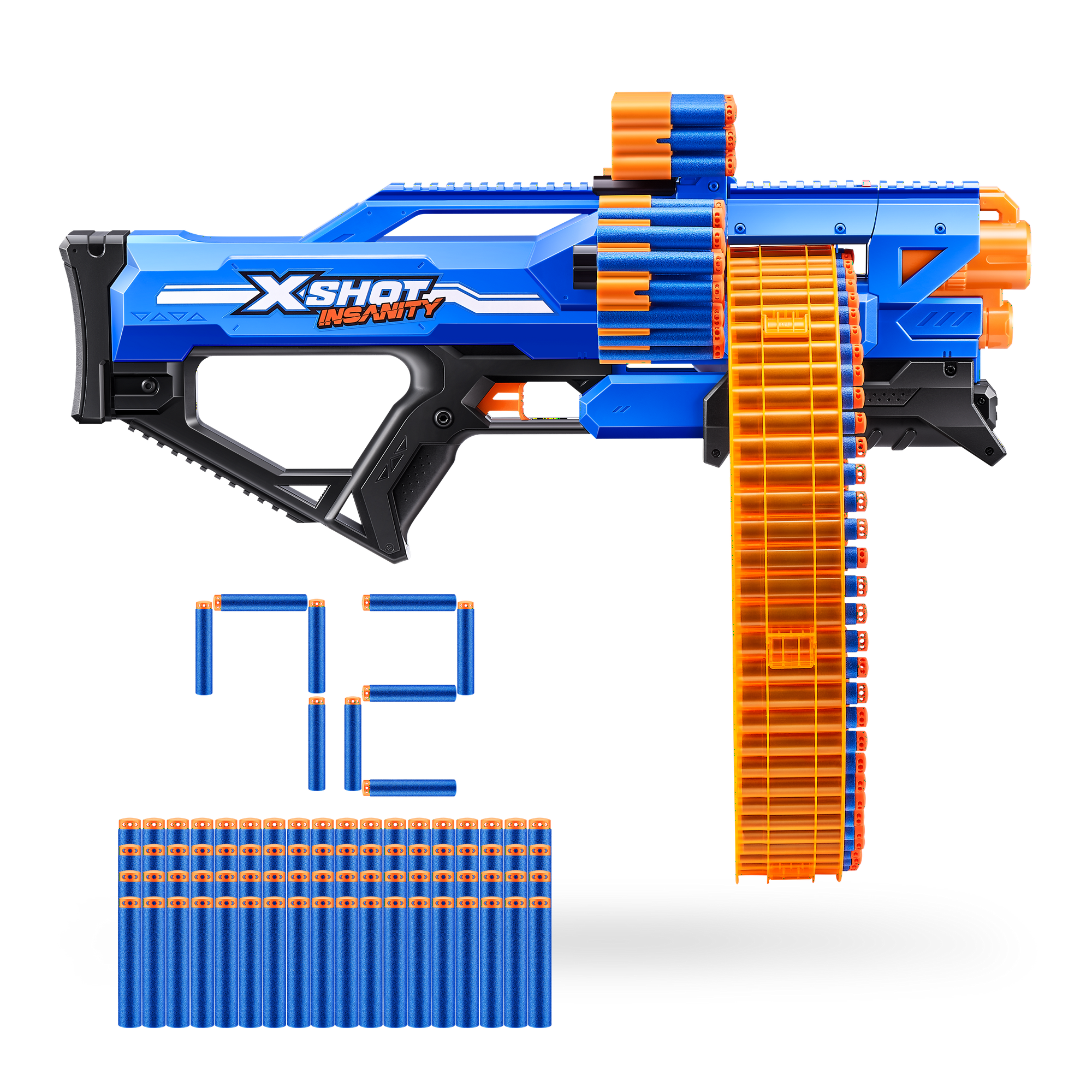 XSHOT Insanity Mad Mega Barrel (72 Darts), Air Pocket Technology, Outdoor blaster by ZURU, Ages 8+