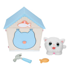 Little Live Pets My Kitty's Home Interactive White Plush Toy & House 25+ Sounds & Reactions Ages 5+