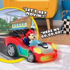 Mickey Mouse Rev 'n Go Vehicles with Lights and Sounds, Mickey's Car, Mickey Mouse Phrases Baby and Toddler Toys