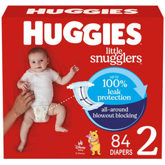 Huggies Little Snugglers Baby Diapers, Size 2 (12-18 lbs), 84 Count (Select for More)