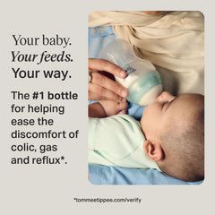 Tommee Tippee Advanced Anti-Colic Fussy Baby Bottle and Pacifier Set, 0 Months plus, 5oz and 9oz Self-Sterilizing Bottles, Slow-Flow Nipples