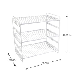 Mainstays 3-Tier Adjustable Storage Shelf, White