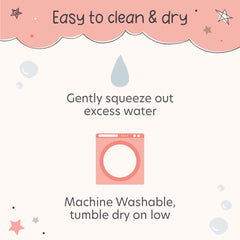 LullaBaby 14-inch Plush Bath Doll Dark-Brown Hair Tub Toys for Kids 2 Years Old & up