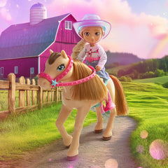 Hey Bestie Charlie & Daisy (5.5-inch) Fashion Doll & Toy Horse Set, Blonde Hair & Brown Eyes, Ages 3 & Up