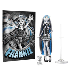 Monster High Doll with Posters, Frankie Stein in Black and White
