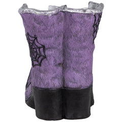 Northlight Witch's Boots with Skull and Spider Details Halloween Decoration - 15" - Purple