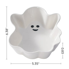 Way to Celebrate Halloween 4pk Ceramic White Figural Ghost Appetizer Bowls