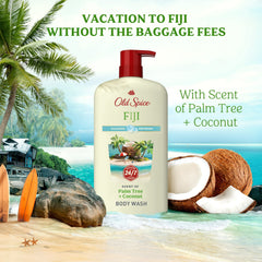 Old Spice Men's Body Wash Fiji with Palm Tree, 24/7 Shower Fresh, 120 oz, 4 Pack