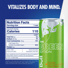 Red Bull Green Edition Energy Drink, Curuba Elderflower, 8.4 fl. oz., 6 x 4 Cans, 80mg Caffeine