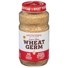 (4 pack) Kretschmer Original Toasted Wheat Germ, 4g Plant Protein per Serving, 12 oz Jar