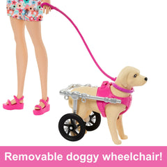 Barbie Doll Pup Playset with a Toy Pup and Dog in a Wheelchair [Walmart Exclusive]