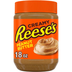 (4 pack) Reese's Creamy Peanut Butter Spread, Jar 18 oz