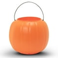 30ct - 8.5" Orange Pumpkin Pail Halloween Trick-or-Treat Basket, by Way To Celebrate
